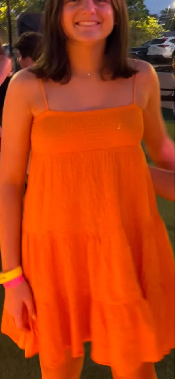 ZARA Orange Dress Mini - Image 3