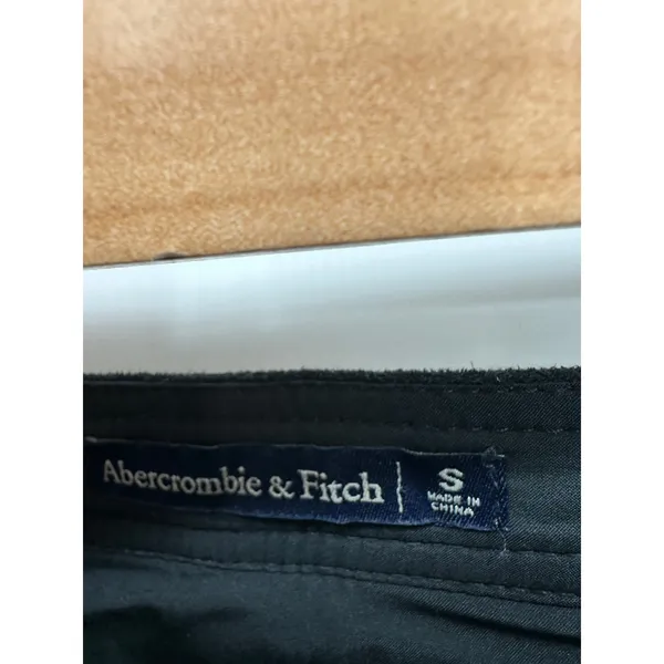Abercrombie Skirt Women S Black Faux‎ Suede Button Front Mini - Image 5