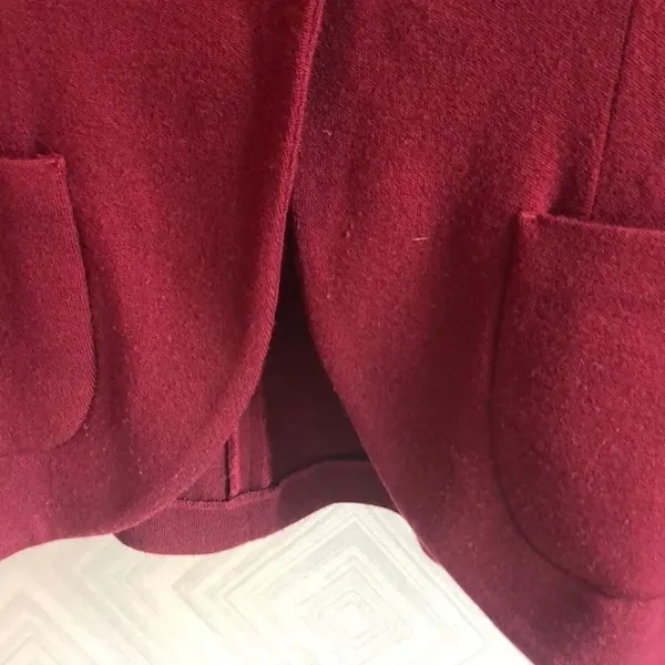 Iisli Maroon Wool One Button Blazer - Image 6