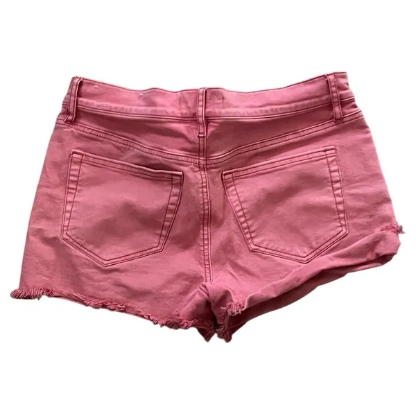 LOFT Women's Pink Cut-Off Jean Shorts Size 26 Frayed Hem - Image 4