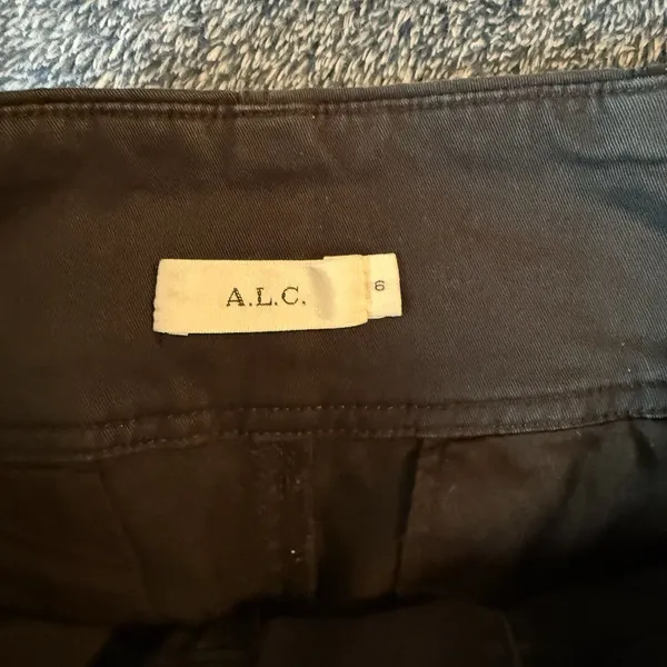 A.L.C. Kingsley Lace-Up Pants Size 6 Black ASO Kim K. Cropped High Rise Grunge‎ - Image 10