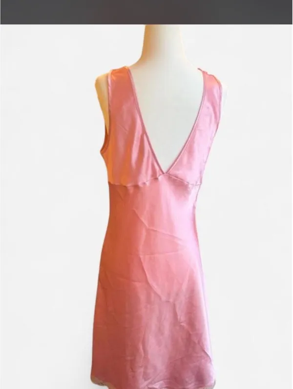 vintage Victoria’s Secret Pink Satin Slip Dress - Image 5