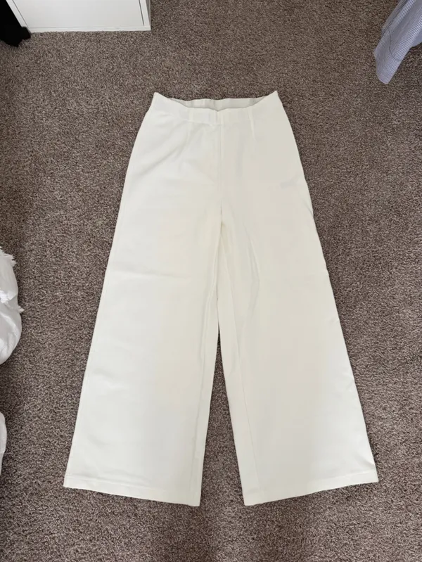 French Connection Cream Wide-Leg Women's Pants - Image 2