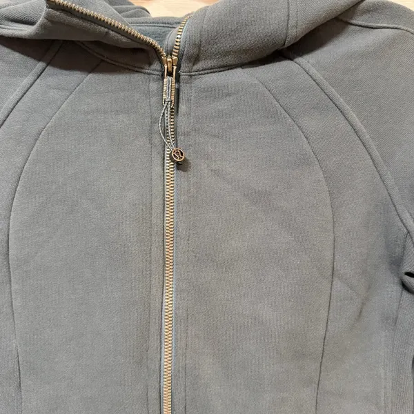 Lululemon Scuba Full Zip Hoodie Dark Blue LW4AWMS Womens Size 4 Sweatshirt - Image 4