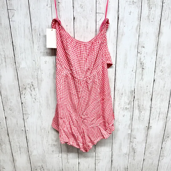 Luca + Grae Romper Women Cottage Small Red Gingham‎ Plaid Tie Front Sleeveless - Image 7