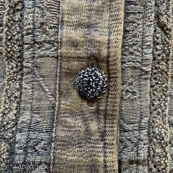 Vintage Flashback‎ Vest Metallic Brown Floral Detail Lace Embroidered High Neck - Image 10