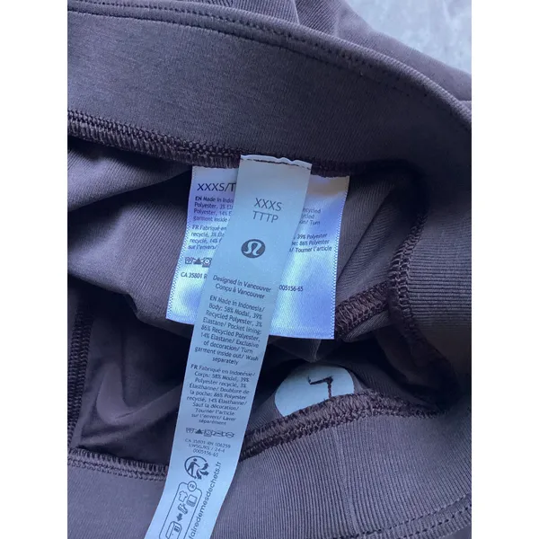 Lululemon Softstreme High-Rise Pant Espresso Brown Wide Leg Slit Hem XXXS 00 - Image 7