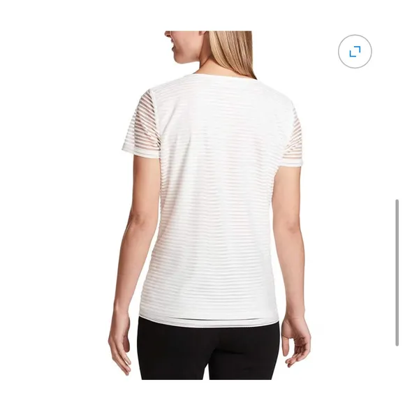 Calvin Klein Textured Short Sleeve Blouse Size XL - Image 2