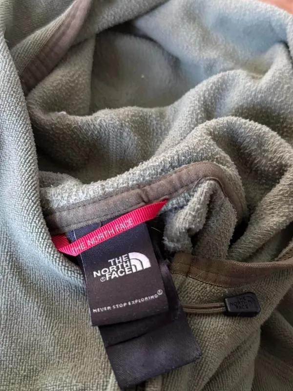 The North Face Women's Sage Green Hooded Full-Zip Fleece Jacket - Image 4