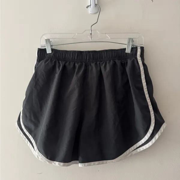 Nike Women's Black and White‎ Running Athletic Shorts - Image 3
