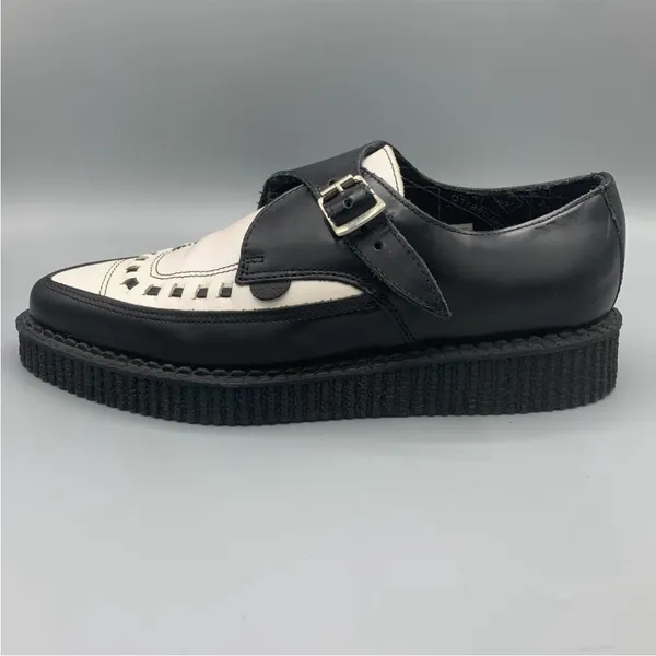 Underground Originals Black & White Creepers in Leather Size 5- FL-SH-057 - Image 2