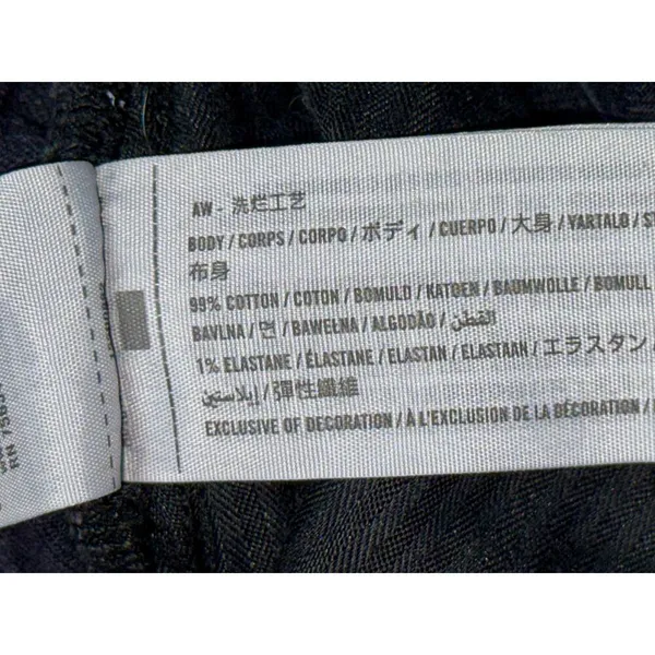 Abercrombie & Fitch Dad High Rise Black Denim Relaxed Straight Leg Jeans Sz 28 6 - Image 4