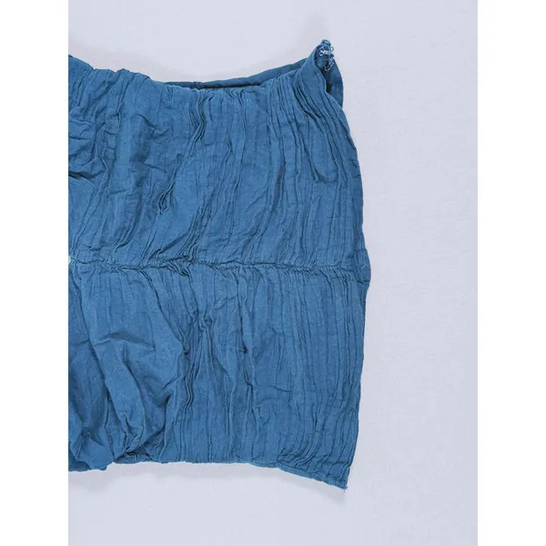 Abercrombie & Fitch Ruched Puff Sleeve Top S Blue Coquette Romantic Prep Cottage - Image 5