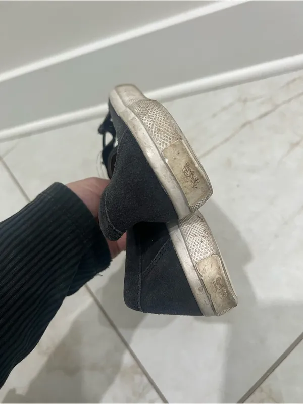 Coach Navy Blue Corey Suede Slip On Sneakers Size 6 US - Image 5