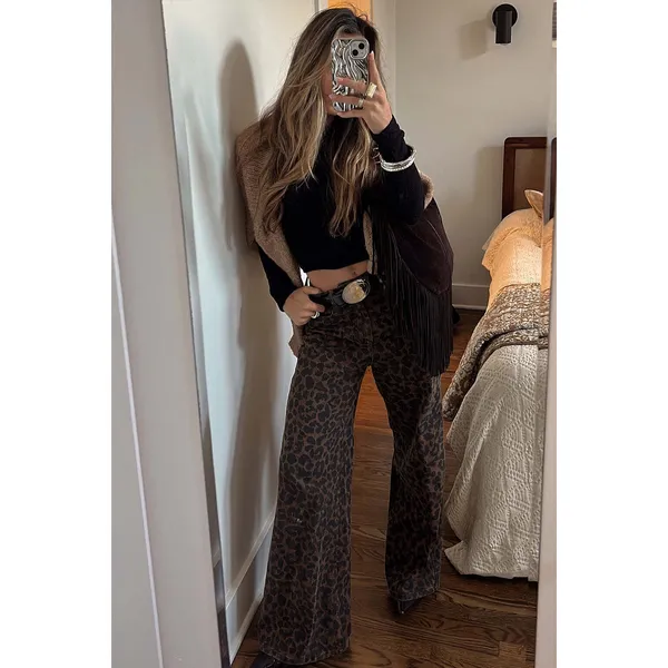 12th Tribe Midland Leopard Print Pant Size XS - Image 2