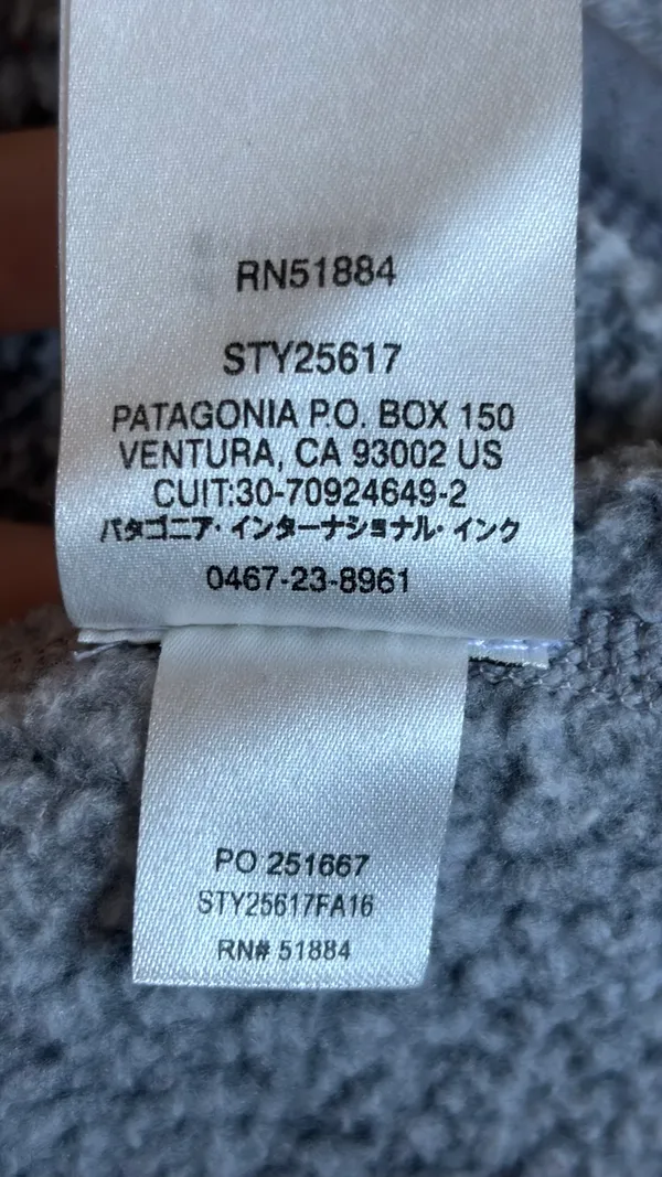 Patagonia Chi Omega Gray Quarter Zip Pullover - Image 7