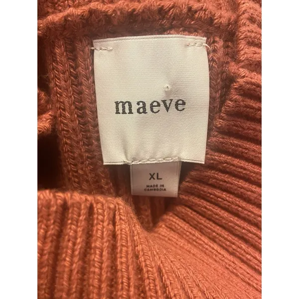 Anthropologie Maeve Mini Dress Cedar Long Sleeve Mock Neck Tie Waist XL NWT‎ - Image 7
