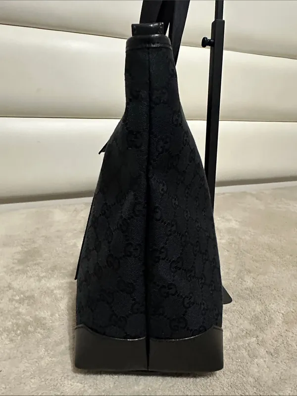 Gucci Black GG Shoulder Tote - Image 6