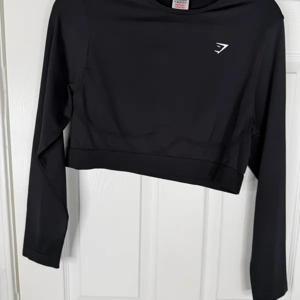 Sz XXL Gymshark Black Seamless Long Sleeve Cropped Top NWOT - Image 5