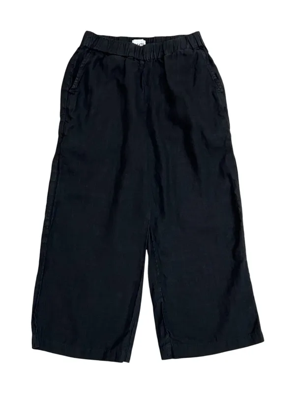 Mate the Label Black 100% Linen Wide Leg Crop Pant Size XS - Image 6