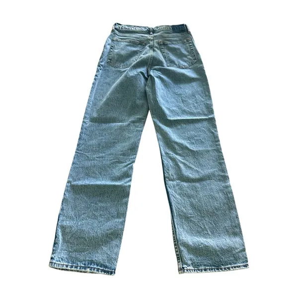 Abercrombie Fitch NWT 90s Straight Ultra High Rise Jeans 12/31 Light Blue Denim - Image 10