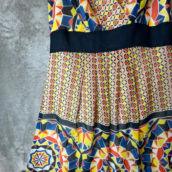 Ann‎ Taylor Geometric Kaleidoscope Maxi Dress Bold Abstract Print Size 2 New - Image 5