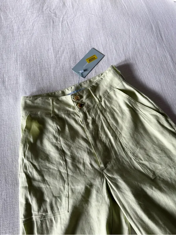 Antonio Melani High Rise Wide Leg Linen Blend Trousers NWT - size 0 - Image 11