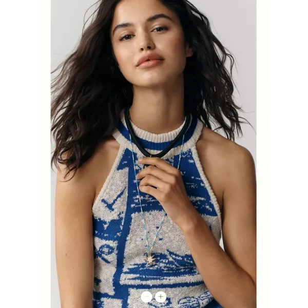 Anthropologie Maeve Nautical Halter Tank Sweater - Image 4