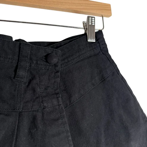 Free People Serena Black Pleated Micro Mini Skort Size 2 - Image 3