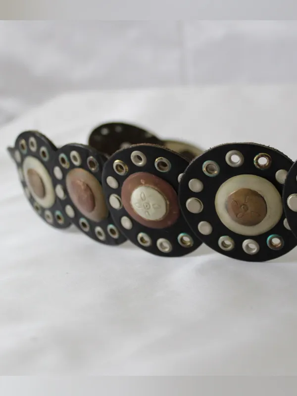 Black & Brown Concho Western Boho Statement Belt - Image 8