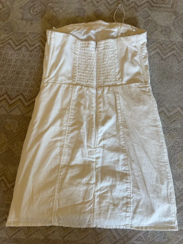 Abercrombie & Fitch White Linen Mini Dress - Image 2