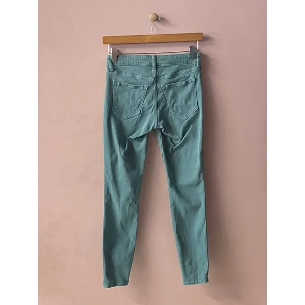 GAP Women's Teal Low Rise Skinny Jeans Size 24 - Image 2