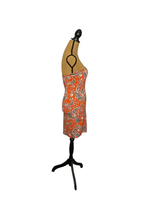 Urban Outfitters Kristy Tube Dress M Red Paisley Strapless Mini Y2K Bodycon - Image 2