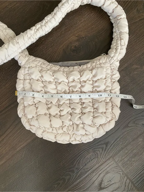 Wild Fable Cream Puffy Quilted Nylon Zip Purse - Image 2