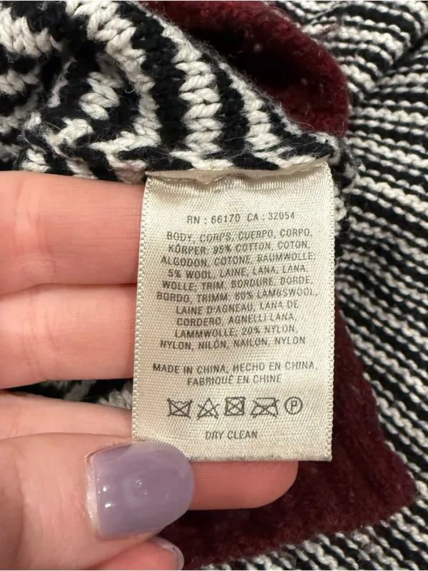 Anthropologie Field Flower Black and White Striped Turtleneck Sweater - Image 7