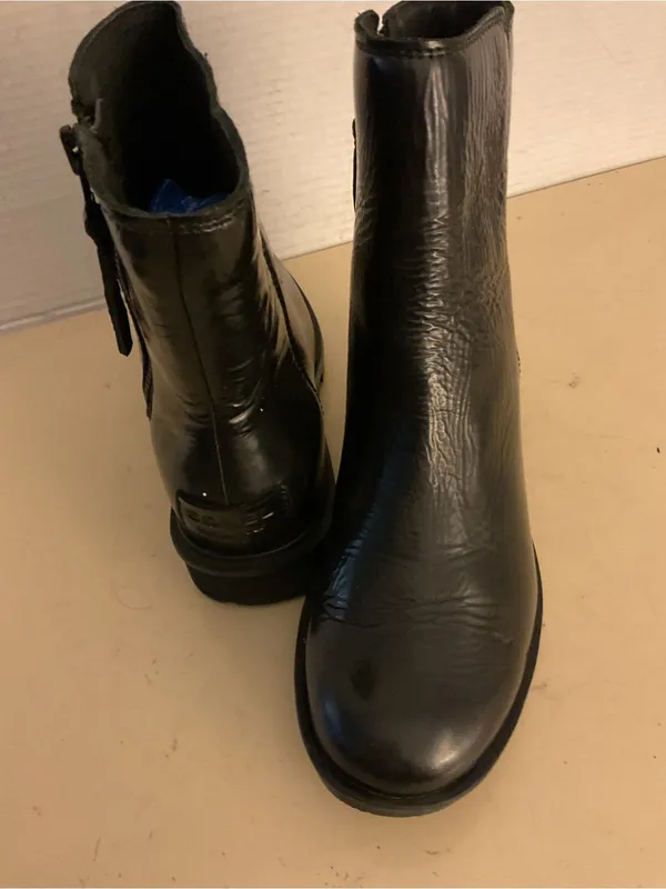 Sorel women Black Leather Chelsea Heeled waterproof Boots US 6 - Image 6