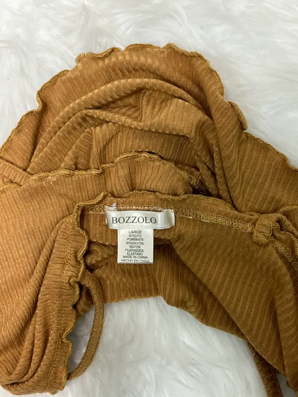 Bozzolo Light Brown Crop Top - Image 3