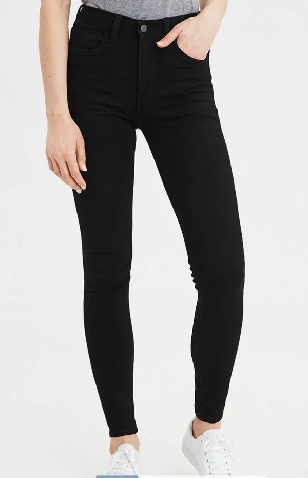 American Eagle Black Curvy Jeans - Image 3