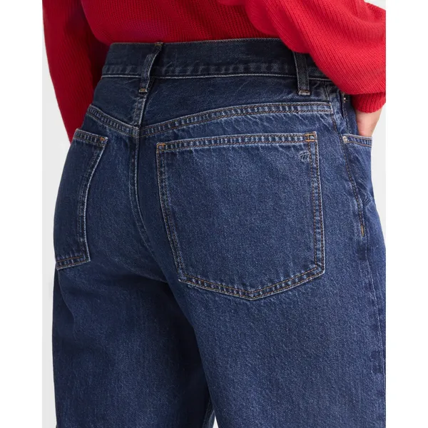 NEW Madewell Curvy Low-Slung Baggy Jeans in McKinney Wash Blue Rigid US 27 - Image 5