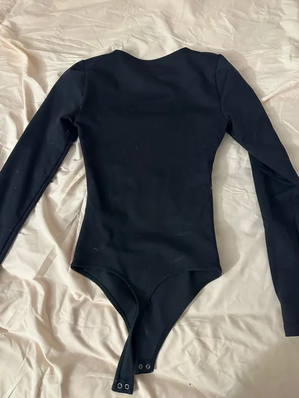 black abercrombie square neck long sleeve bodysuit - Image 2