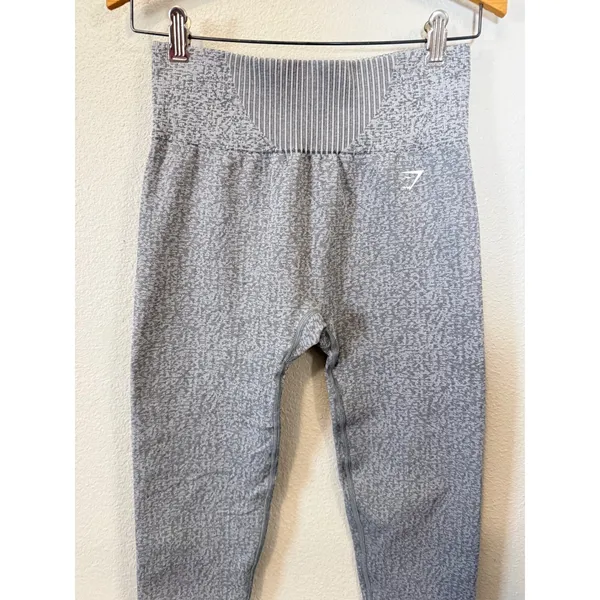 Gymshark Adapt Animal Seamless Leggings Grey Marl‎ High Waisted Women Size M - Image 6