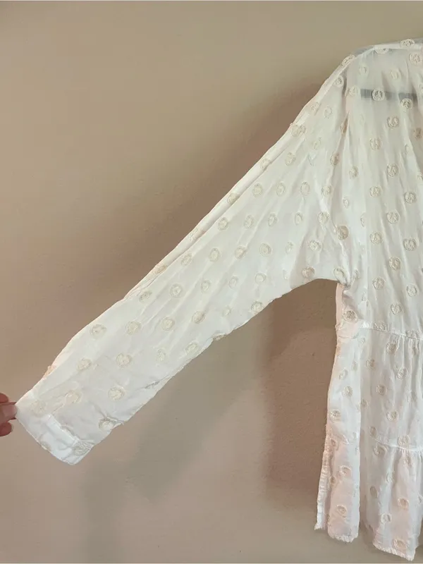 Jaded Gypsy Peace Be With You Embroidered Tunic Top Boho Lagenlook Size S/M - Image 4