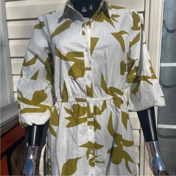 NWT Naoo‎ ivory and mustard dress size xl - Image 6
