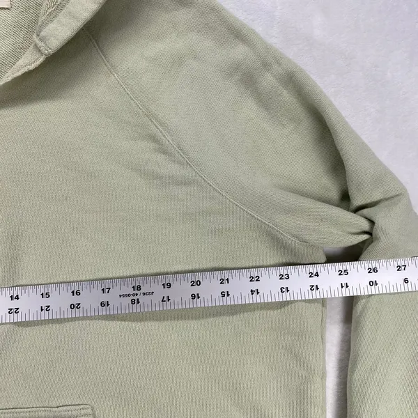 Madewell Hoodie Pullover Sweatshirt Pouch Pocket Balloon Sleeve‎ Green L - Image 2