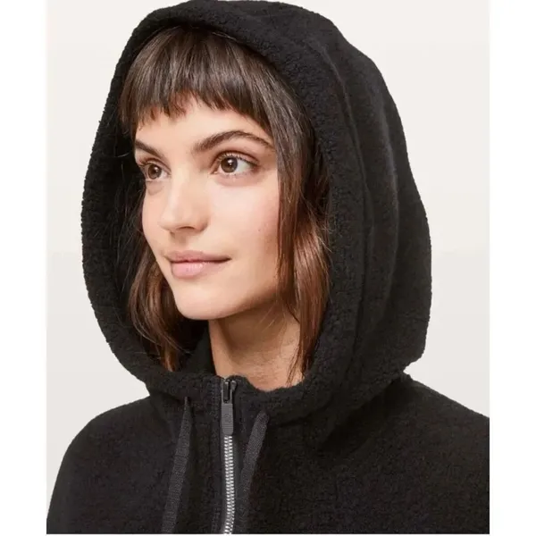 ✨Lululemon So Sherpa Hooded Black Sz Medium Jacket✨ - Image 4
