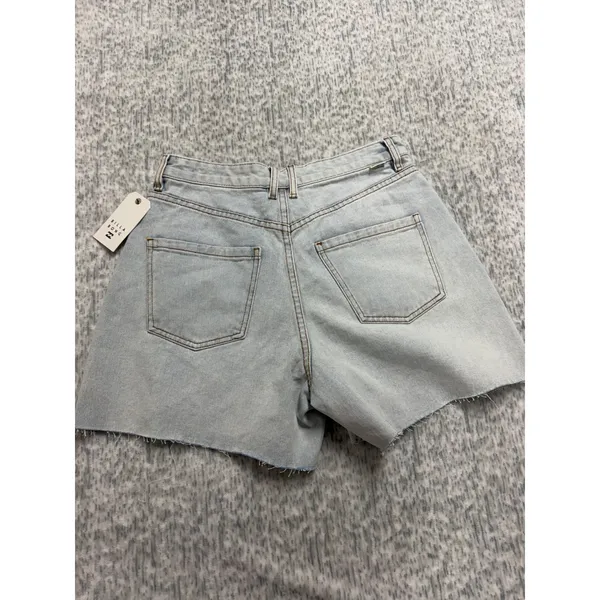 Billabong Riley Denim Shorts Light Wash Blue Raw Hem High‎ Rise Size 25 NWT - Image 3