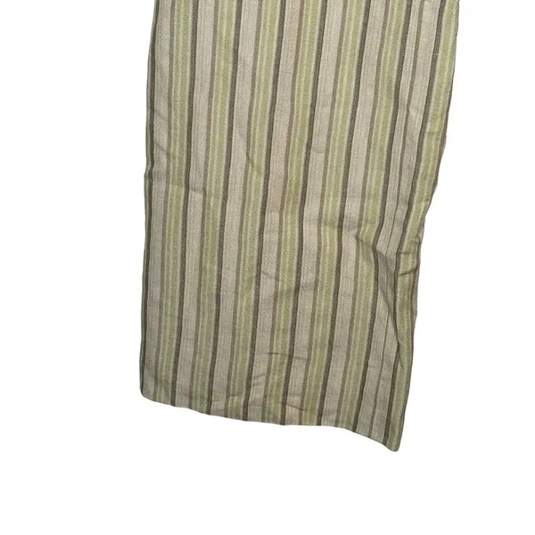 Loft Ann Taylor Women's Pants Striped Flared Leg Mid-Rise ‎ Linen Blend Size 0 - Image 3