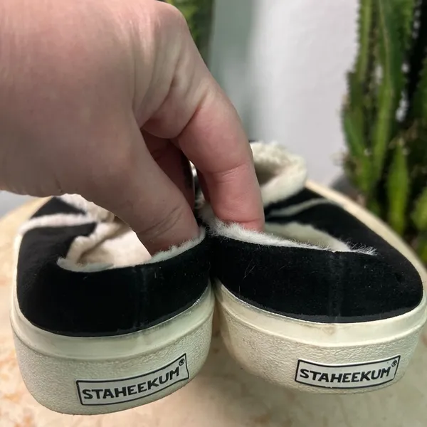 Staheekum Women's Cozy Camp Mule Slip On Shoes Genuine Suede & faux‎ fur Size 9 - Image 9