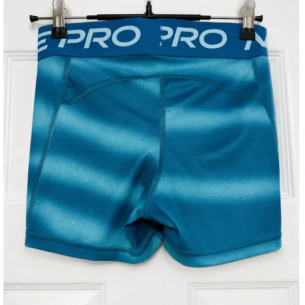 Nike Pro Dri-FIT Blue Ombre Compression Training Shorts Women's Small S Gym - Image 4
