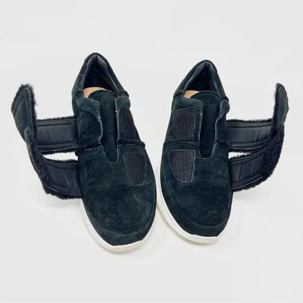 UGG Ashby Spill Seam Trainer Black Suede Laceless Chunky Platform Sneakers 9 - Image 9